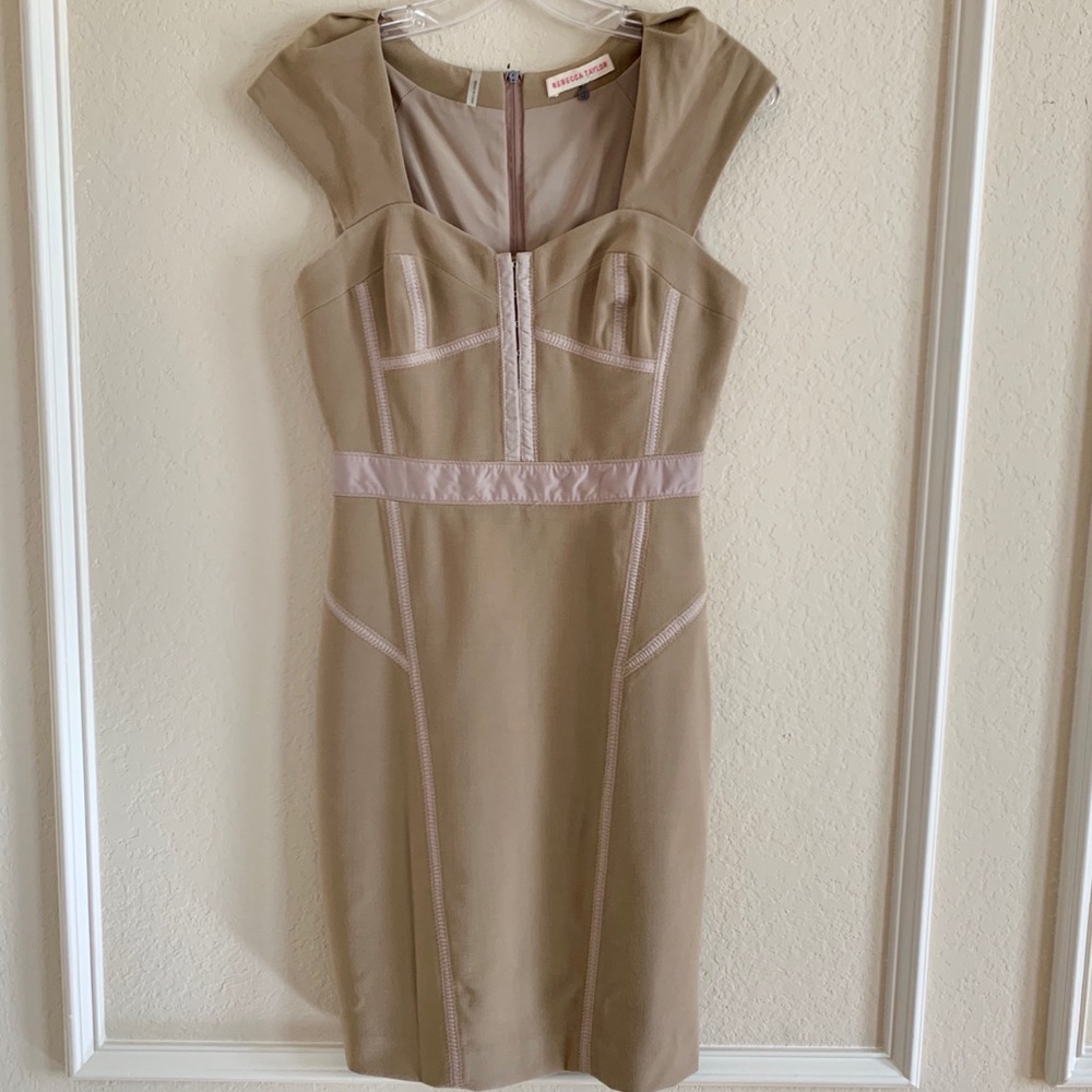 Cocktail dress, neutral, tan, brown